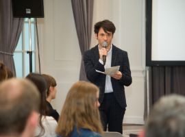 Uitreiking van de Euregio literatuurprijs voor scholieren aan Hugo Horiot (16 mei 2019,  Ballsaal im Alten Kurhaus, Aken). Foto: © Heike Lachmann.