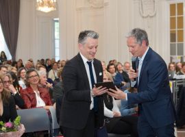 Uitreiking van de Euregio literatuurprijs voor scholieren aan Hugo Horiot (16 mei 2019,  Ballsaal im Alten Kurhaus, Aken). Foto: © Heike Lachmann.