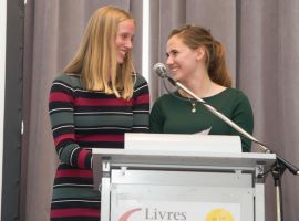Uitreiking van de Euregio literatuurprijs voor scholieren aan Hugo Horiot (16 mei 2019,  Ballsaal im Alten Kurhaus, Aken). Foto: © Heike Lachmann.