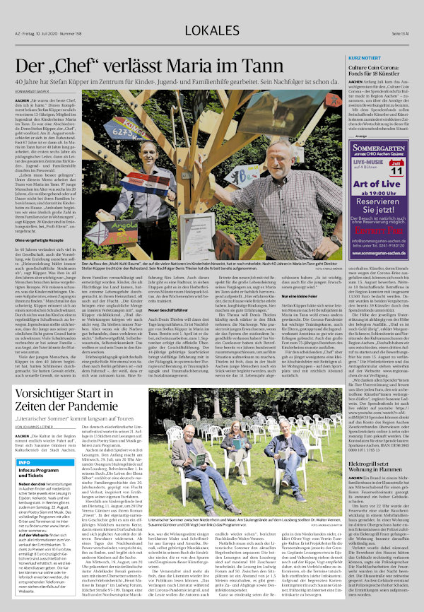 10.07.2020, Aachener Zeitung, Seite 13