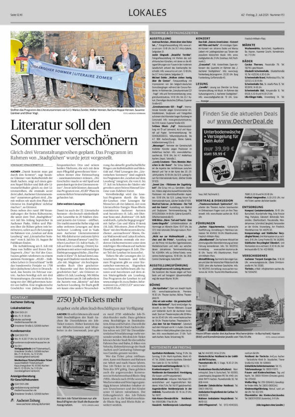 02.07.2021, Aachener Zeitung/ Aachener Nachrichten, Seite 12